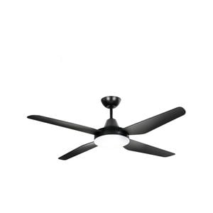 Arlec 130cm Black Grid Connect Smart Madrid 4 Blade DC Ceiling Fan with Light