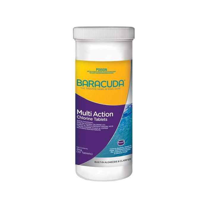 Baracuda 2kg Multi Chlorine Tablets 