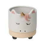 Northcote Pottery 11cm White Unicorn Pot