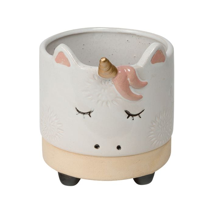 Northcote Pottery 11cm White Unicorn Pot