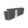 Build-a-Shed 0.8 x 5.2 x 2m Single Hinged Door Skillion Shed with Single Hinged Side Door - Grey