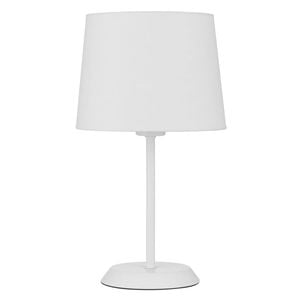 Telbix Jaxon Contemporary Table Desk Lamp Light Metal Fabric White