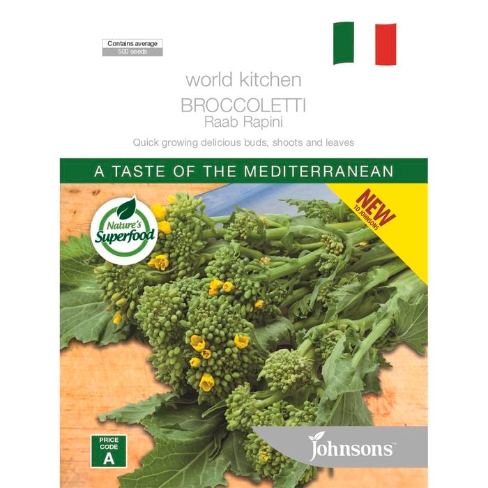 Johnsons Broccoletto Raab Rapini Seeds