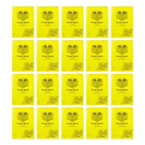 20x Spirax P133 Pp Cover Grid Book A4 5mm 64 Pages School Paper Notebook Yellow