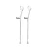 Forearm Crutches With Safety Cuff & Hinge - Adjustable Mobility Aid - Grey