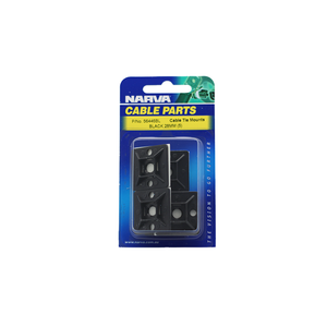 Narva 28 x 28mm Black UV Weather Resistant Cable Tie Mount - 5 Pack