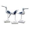 LVD 3pc Decorative 15cm MDF Bird Sculpture Figurine Set - Navy/White