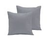 Chapel Gate Pair of  280TC Polyester Cotton European Pillowcases Grey