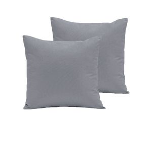 Chapel Gate Pair of  280TC Polyester Cotton European Pillowcases Grey
