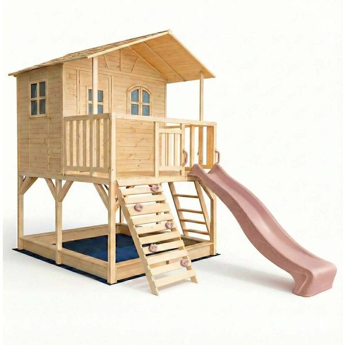 Hide & Seek Kids - Marlie Cubby House - 2.2m Pearl Rose Slide