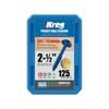 Kreg 64mm Blue-Kote MaxiLoc Head Heavy Duty Coarse Thread Pocket-Hole Screws - 125 Pack