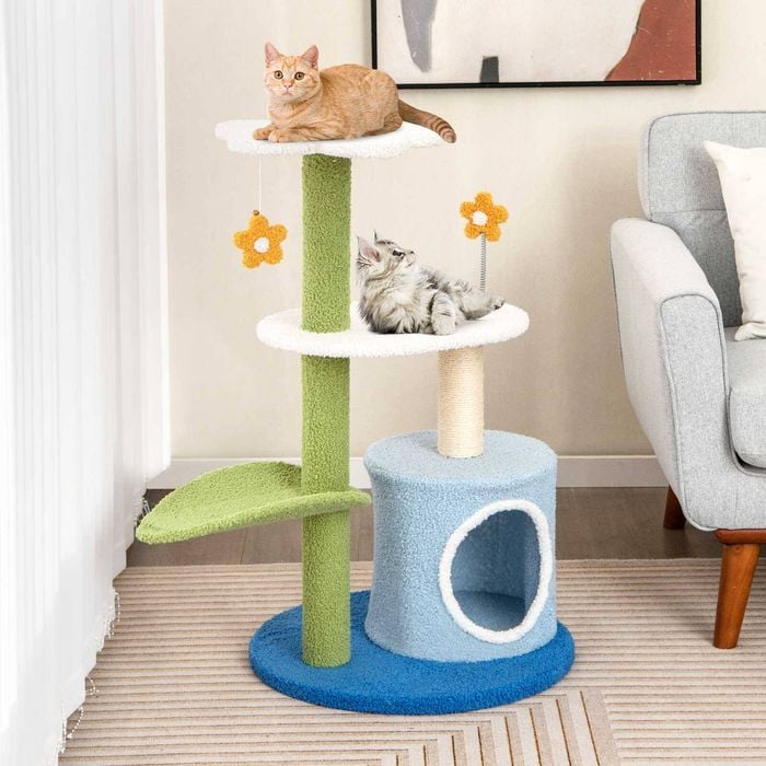 Costway 4-tier Cat Tree Sisal Scratching Post Tower Cat Activity Center
