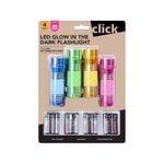 Click Glow In Dark Flashlight - 4 Pack