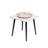 SOGA Home & Living Bundle – White Ceramic Table & Bronze Round Mirror Tray Organizer