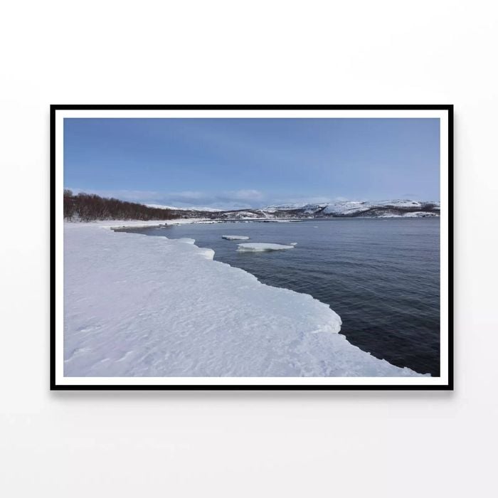 Lake with Trees in winter  Print 100% Australian Made 90x60cm  (Poster)