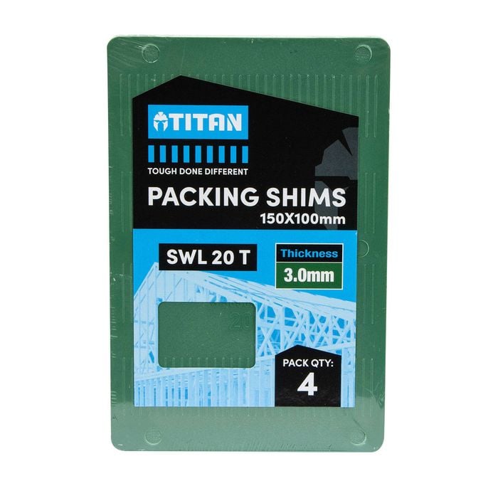 Titan 3 x 150 x 100 mm 4 Piece Green Shim Packing