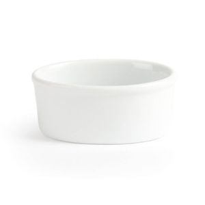 Olympia Oval Ramekins Whiteware Porcelain 105mm 130ml 12 Pack W445