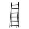 Oikiture Bookshelf 6 Tier Corner Ladder Shelf Home Storage Display Rack Black