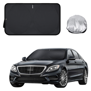 Front Windscreen Sun Shade for Mercedes-Benz S-class 2014 - 2000 Cabriolet - Standard 150 x 85 cm - Black
