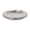 Argon Tableware 25.5cm Serving Platters - 3x Stainless Steel Chrome Dinner Tray Round Tray Plate Small Appetizer Serving Dishes