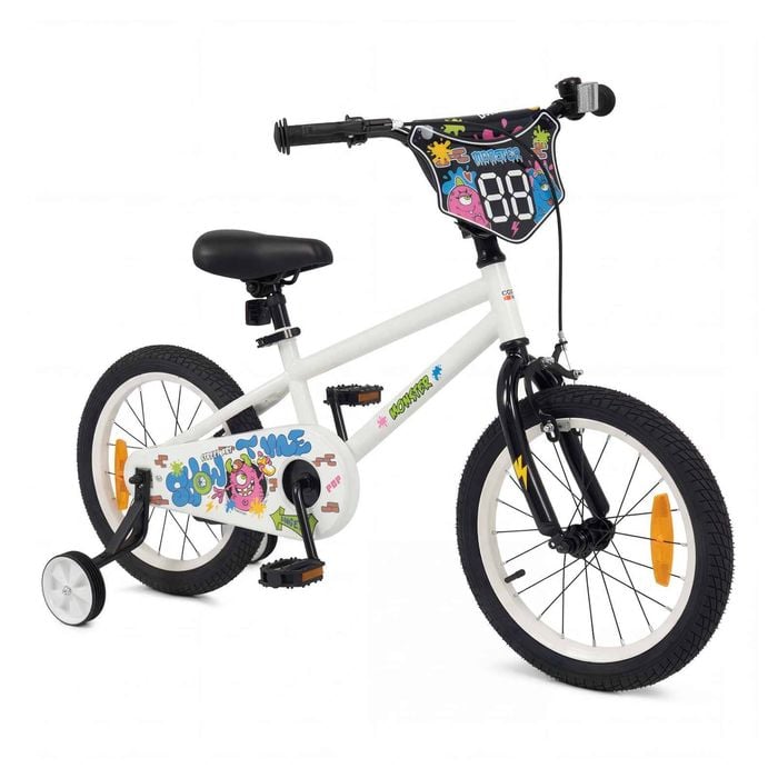 Costway 40cm Kid Bike Adjustable Bicycle Training Wheel Balance White