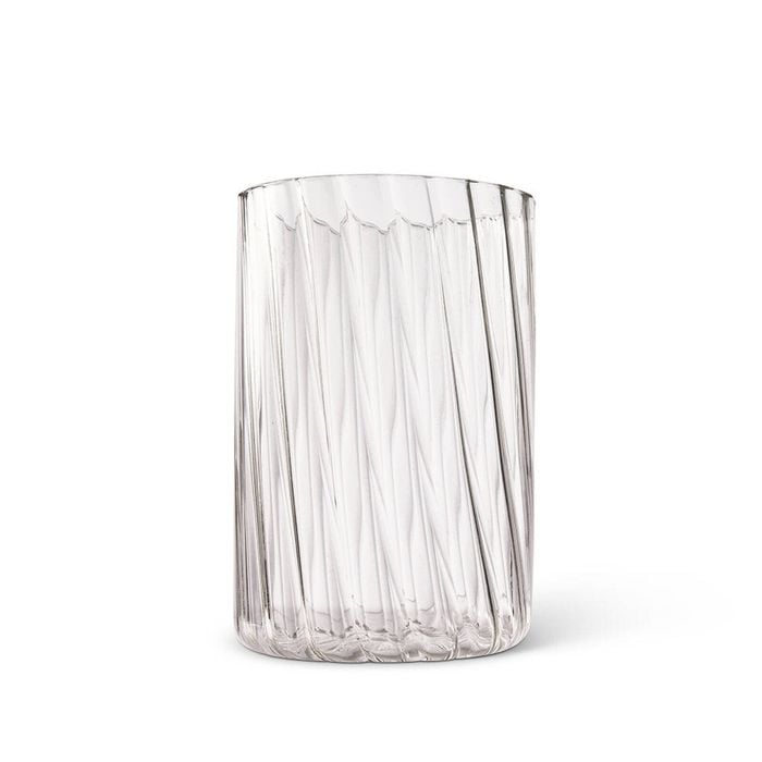 Salt & Pepper Swirl Hurricane Vase 10 X 15cm