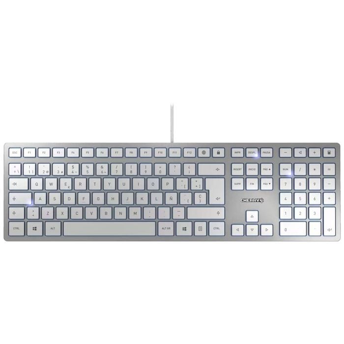 Cherry KC 6000 SLIM Wired Keyboard for Office (Silver)