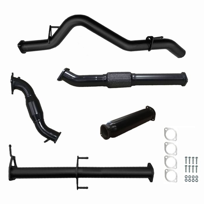 Ignite Exhausts Turbo Back For Mitsubishi Ml Triton 3.2l 3" Cat & Hotdog Black Aluminised Steel