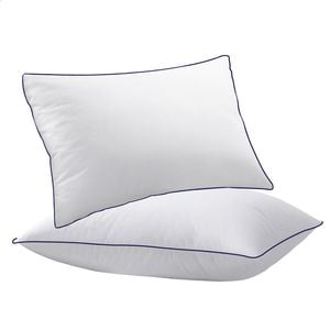 STARRY EUCALYPT 2x Microfibre Pillows Hotel Quality Twin Pack Soft Bed Pillow