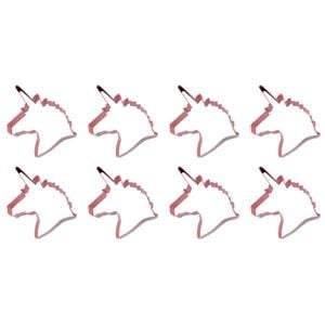8PK R&M Unicorn Head Cookie Cutter Polyresin Coated Steel 12cm - Pink