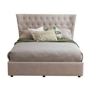 1825 Interiors Elsie King Bed Frame Polyester With Storage Drawer Bedding Beige