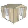 Build-a-Shed 3.0 x 3.0 x 2.3m Dual Double Sliding Door Shed - Cream