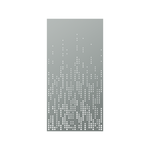 Walpix 1775 x 875 x 2.0mm Perforated Aluminium Decorative Screen Folded Profile Splash - Woodland Grey