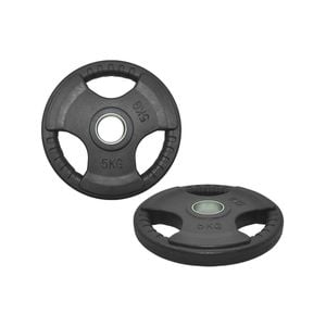 5kg x 2 Rubber Coated Cast Iron Olympic Weight Plate - Commercial Grade