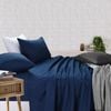 Amsons Sheet Set - Queen Fitted & Flat Sheet With Pillowcases - Deep Blue