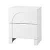 Oikiture Bedside Table 2 Drawers White