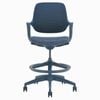 Desky Evoque Low Back Office Chair - Blue with Drafting Kit