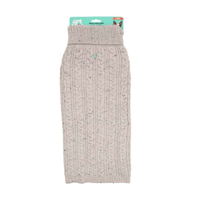 Art & Bob 50cm Grey Large Knitted Dog Jumper