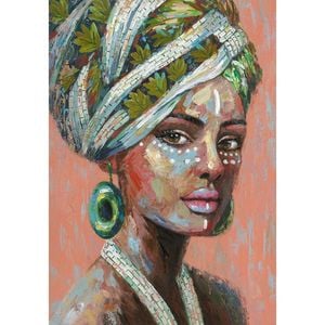 P&P Tribal Women Canvas Print - Elegant Modern Wall Art for Living Room, Bedroom & Office Decor 70x100cm