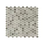Decor8 305 x 283mm Penny Round Cinder Grey Honed Mosaic Tile