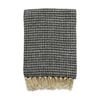 Cdsi Loom Waffle Throw Recycled Cotton Black And Natural 130x180cm