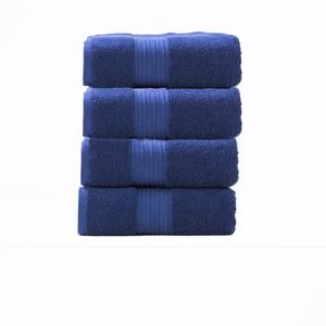 4pc Renee Taylor Brentwood 650gsm Low Twist Bath Towel Royal