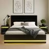 Artiss LED Queen Bed Frame with 2 Beside Tables Set 16 Colour Mood Lighting