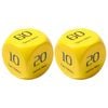 NNEOBA 2Pcs Fitness Dice 6-Sided Workout Dice Yellow