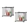 SOGA 2X Black Single Cube Shelf