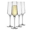 6pc Krosno Avant-garde Lumi Flute Glasses Twisted 200ml Capacity Set