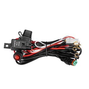Lightfox 1 Way High Beam Wiring Harness w/ DT 2-Pin Connector For LED Light Bar