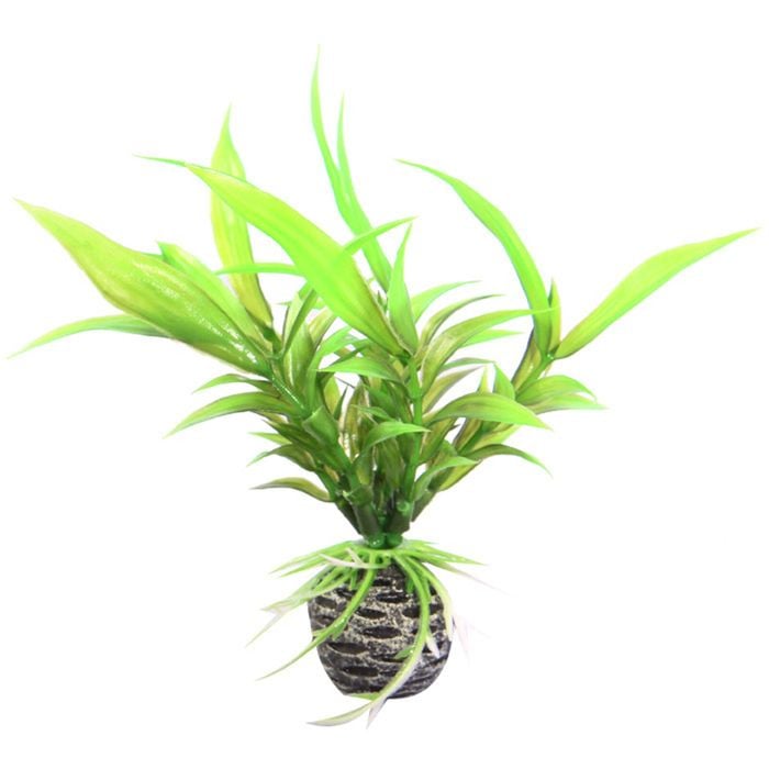 Aqua One Bettascape Sunreacher Lily On Sphere Green Plastic Plant (28161)