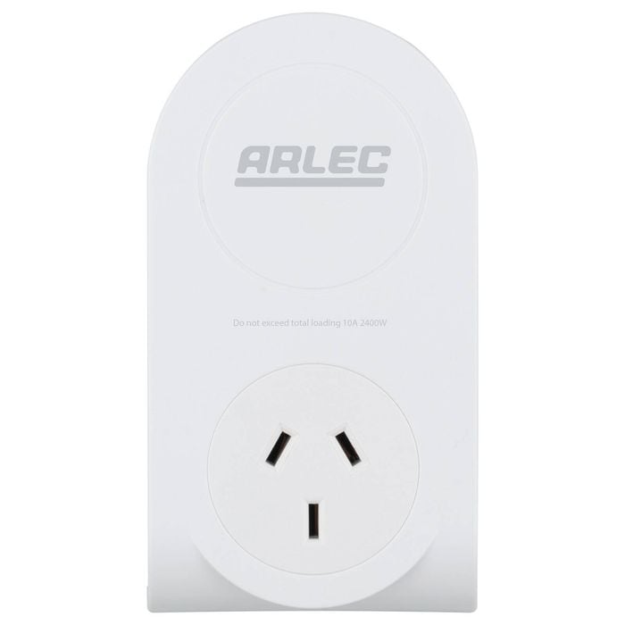 Arlec Power Adaptor with Retractable USB Cable