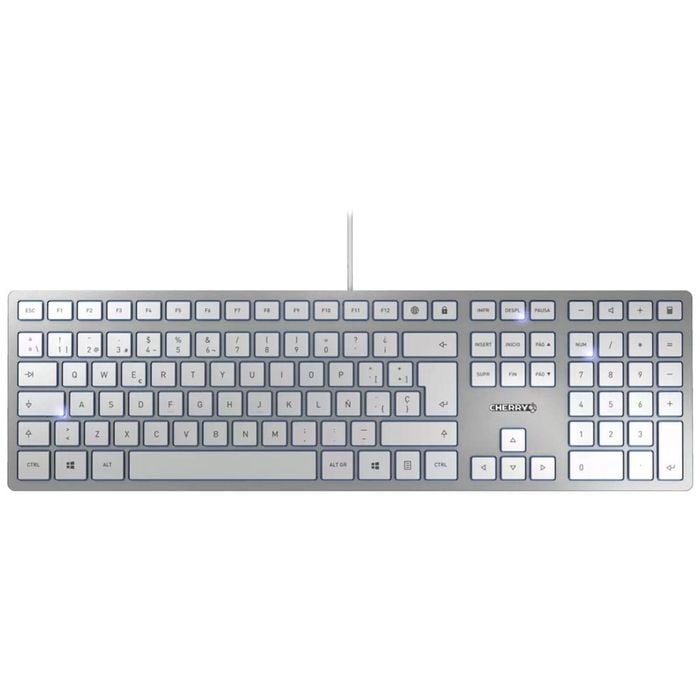 Cherry Kc 6000 Slim Wired Keyboard For Office (silver)